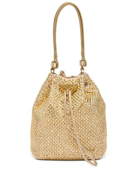 diamante prada bag|prada satin bucket bag.